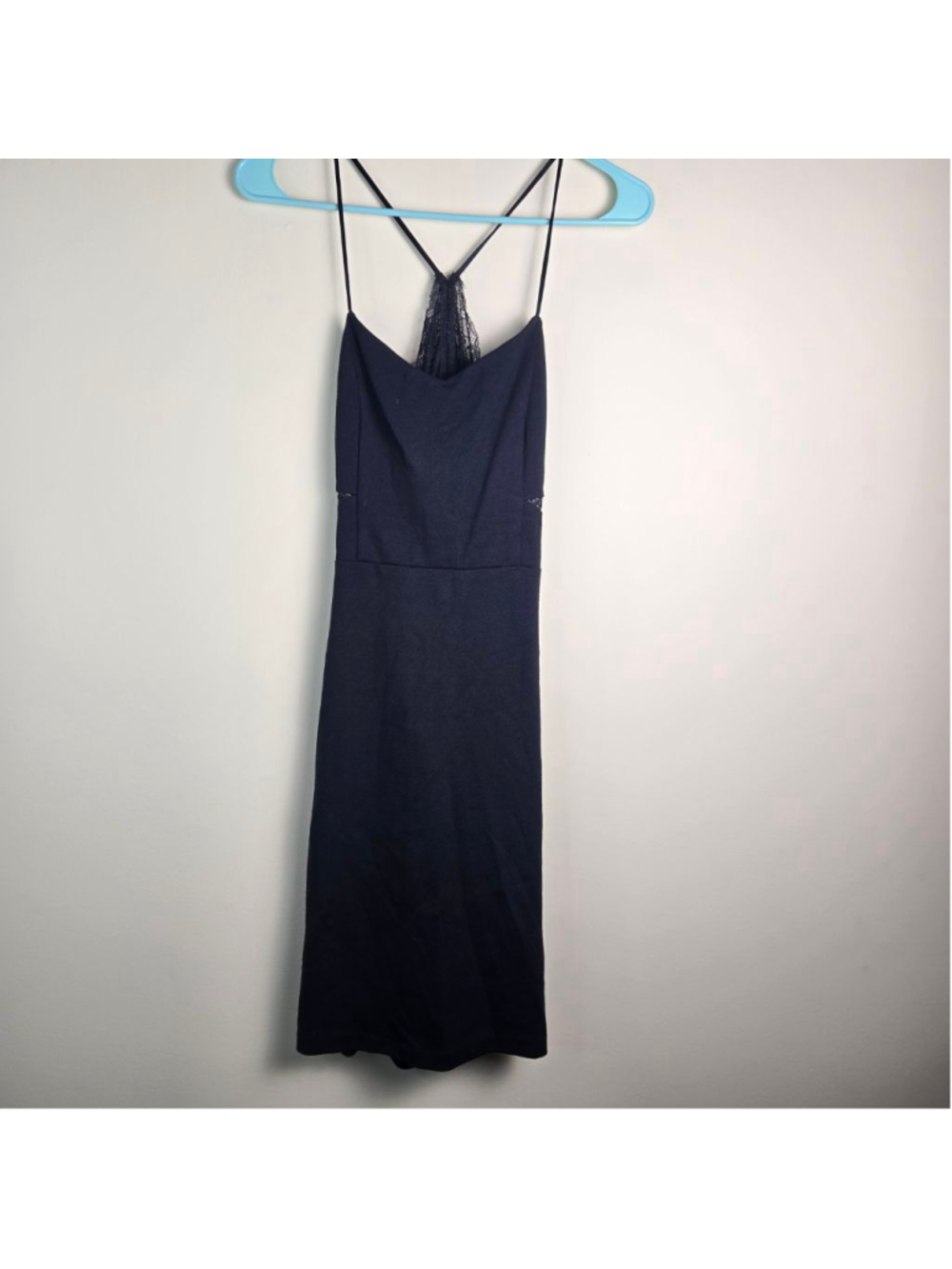 Women's EXPRESS Black Lace Back Midi Dress Size 4